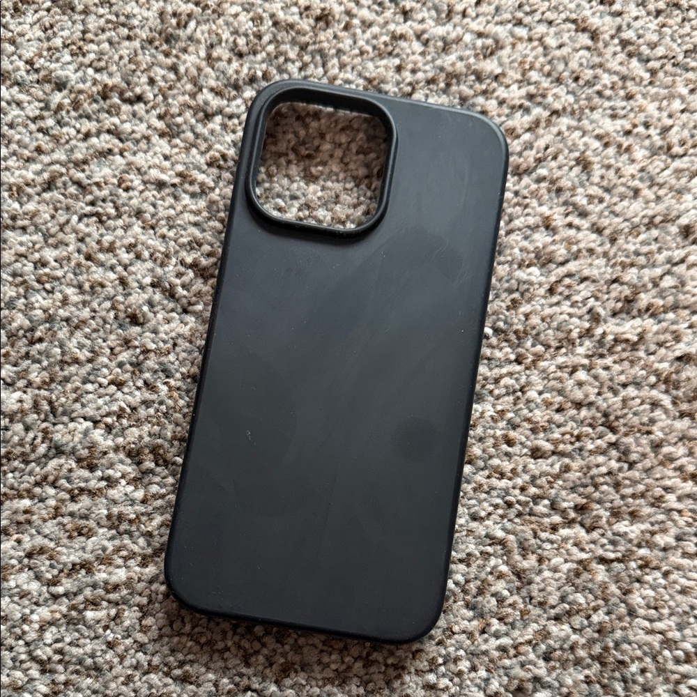 Sleek Silicone Black Phone Case iPhone 14 Pro Max